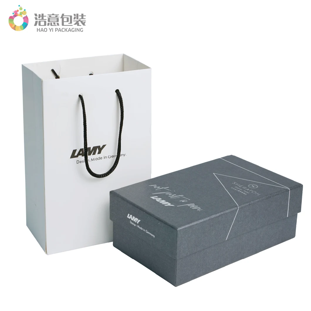 Custom Printed Luxury Apparel Perfume Watch Jewelry Packaging Cardboard Gift Box with Packing Paper Bag