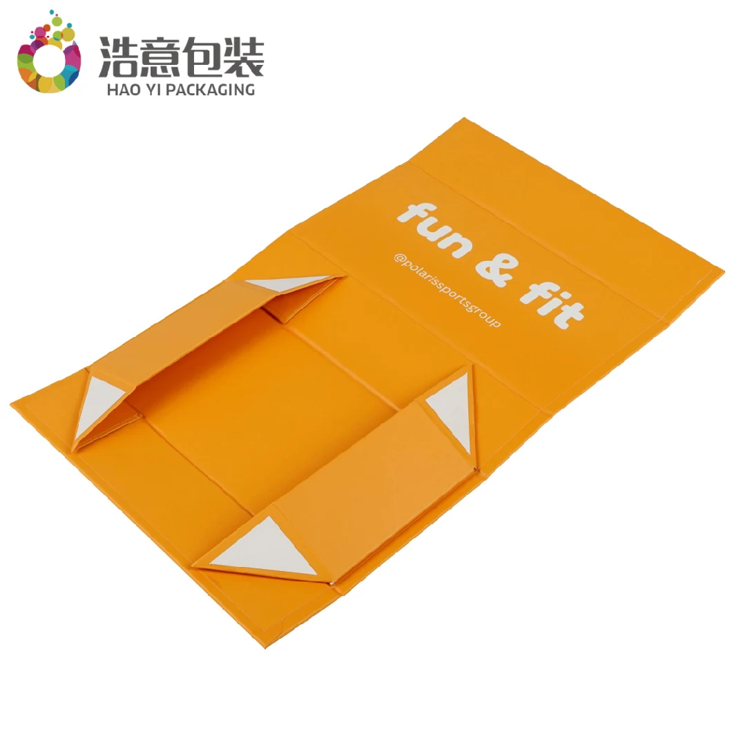 China Wholesale Custom Luxury Orange Printed Folding Foldable Cardboard Paper Packaging Gift Jewelry Box with Magnetic for Wine Clothing Apparel Shoes Cosmetic