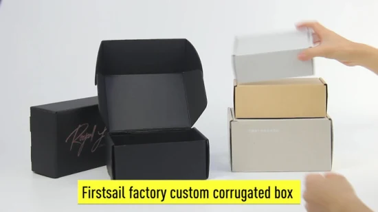 Firstsail Custom Design Cheap Durable Apparel Clothing Cardboard Paper Box Mailing Socks Clothes Shipping Yellow Color Corrugated Boxes