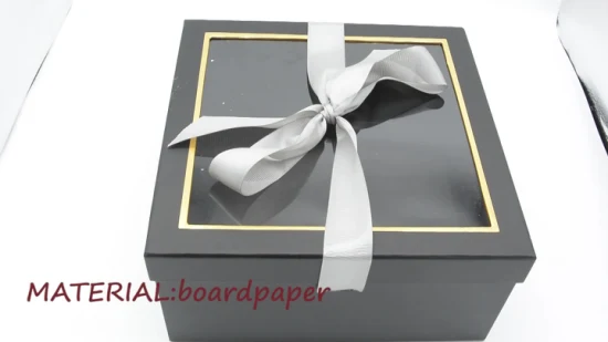 Luxury Custom Logo Hot Stamping Black Packaging Box Drawer Box Gift Boxes