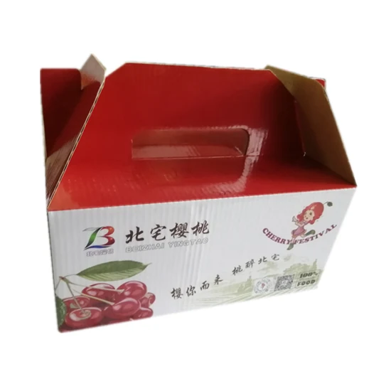 Recycle Wholesale Mango Cherry Corrugated Folding Fruit Vegetable Packaging Box